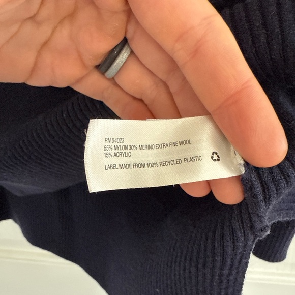 Gap Navy Merino Blend Turtleneck Sweater XS - Picture 7 of 9